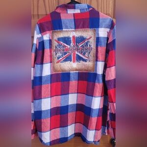 Angry Minnow Vintage Def Leppard Flannel XL